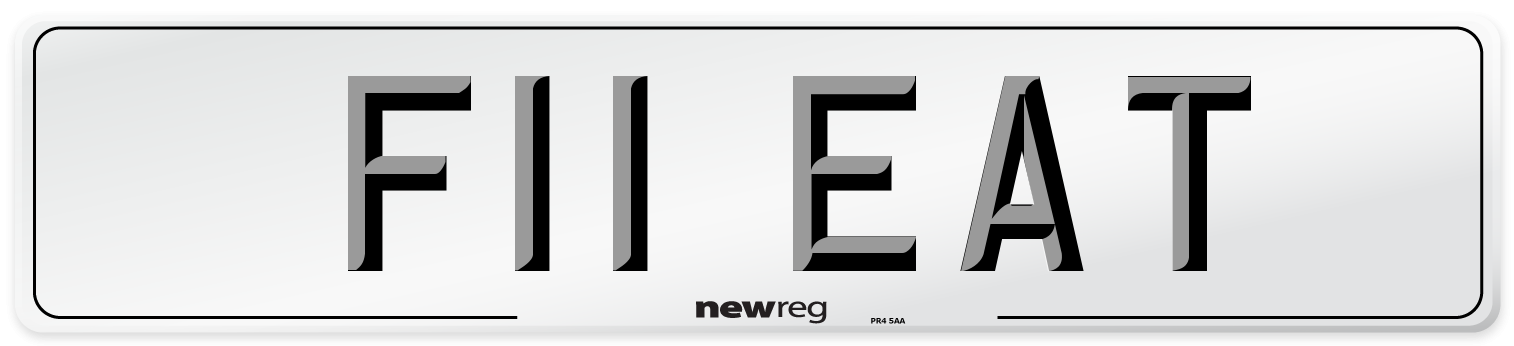 F11 EAT Number Plate from New Reg